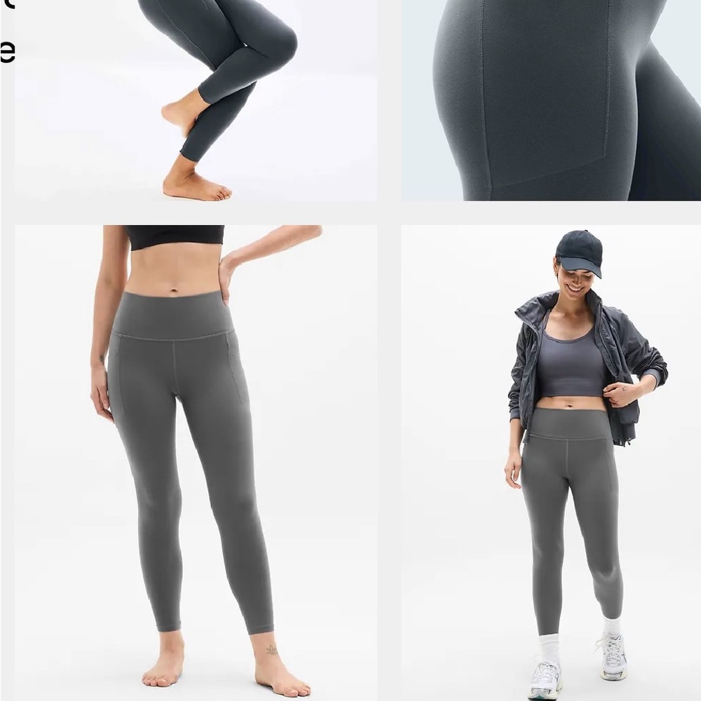 Athleta salutation stash pocket tights,  shaddow Gray Leggings